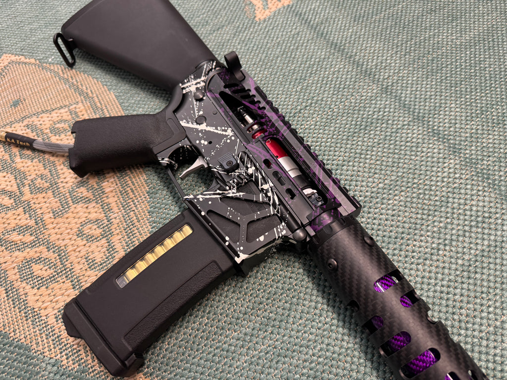 KA Tech MAC Airtac Polarstars F2 AR8 HPA M4 Stuby Type 1 Skeletonized Cerakote Splatter