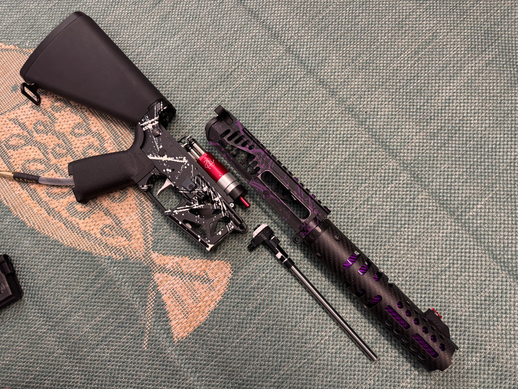 KA Tech MAC Airtac Polarstars F2 AR8 HPA M4 Stuby Type 1 Skeletonized Cerakote Splatter