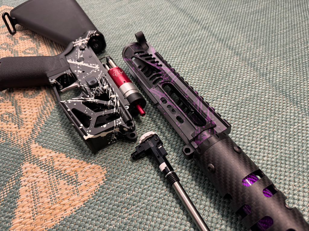 KA Tech MAC Airtac Polarstars F2 AR8 HPA M4 Stuby Type 1 Skeletonized Cerakote Splatter