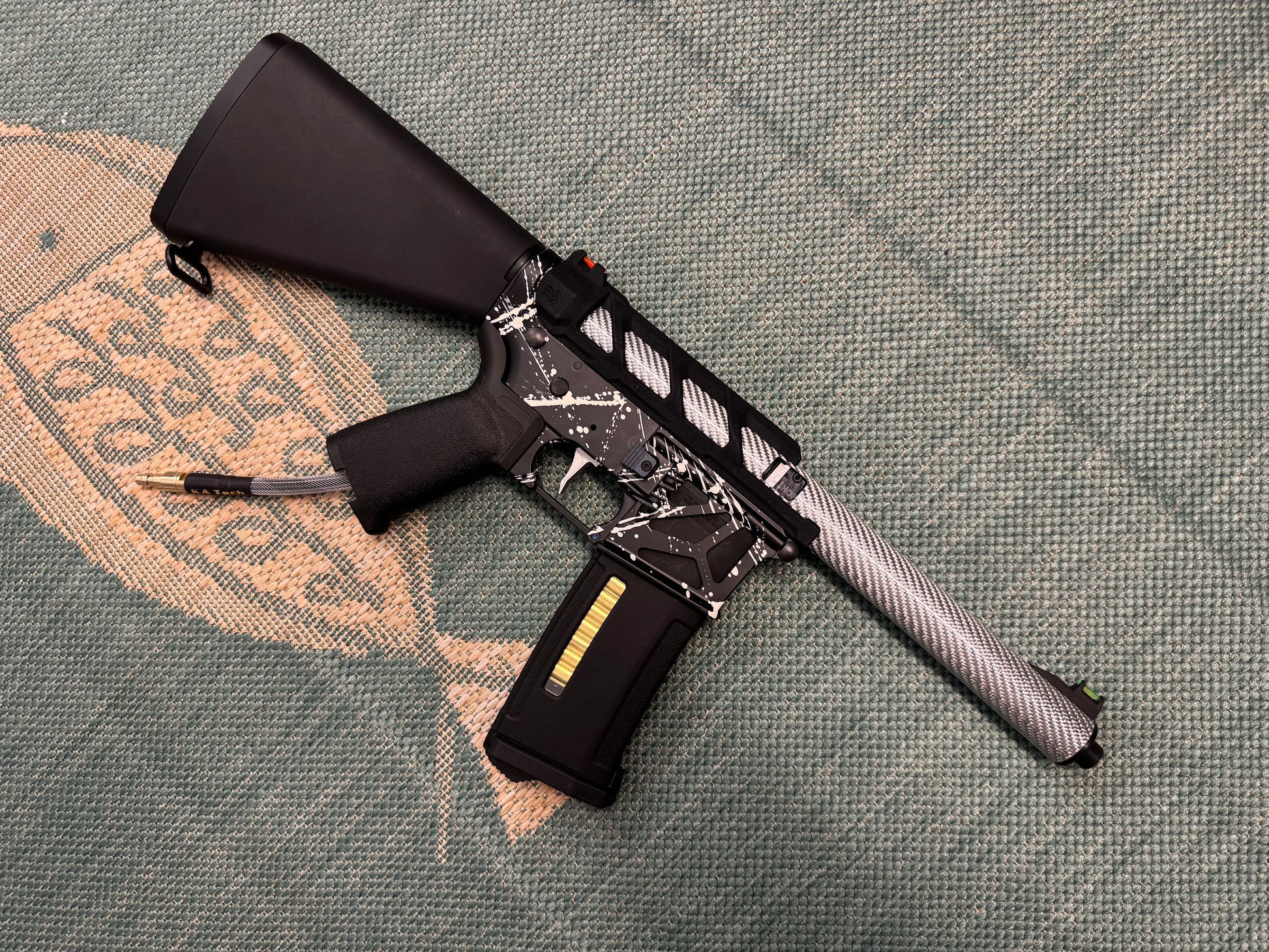 KA Tech MAC Airtac Polarstars F2 AR8 HPA M4 Stuby Type 1 Skeletonized Cerakote Splatter