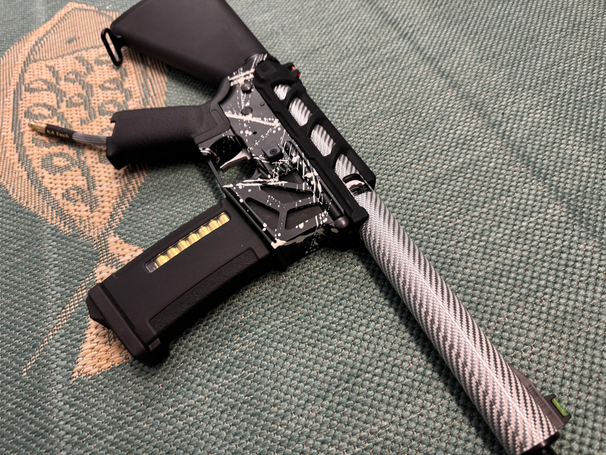 KA Tech MAC Airtac Polarstars F2 AR8 HPA M4 Stuby Type 1 Skeletonized Cerakote Splatter