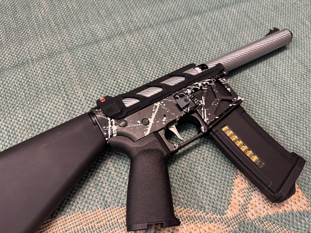 KA Tech MAC Airtac Polarstars F2 AR8 HPA M4 Stuby Type 1 Skeletonized Cerakote Splatter