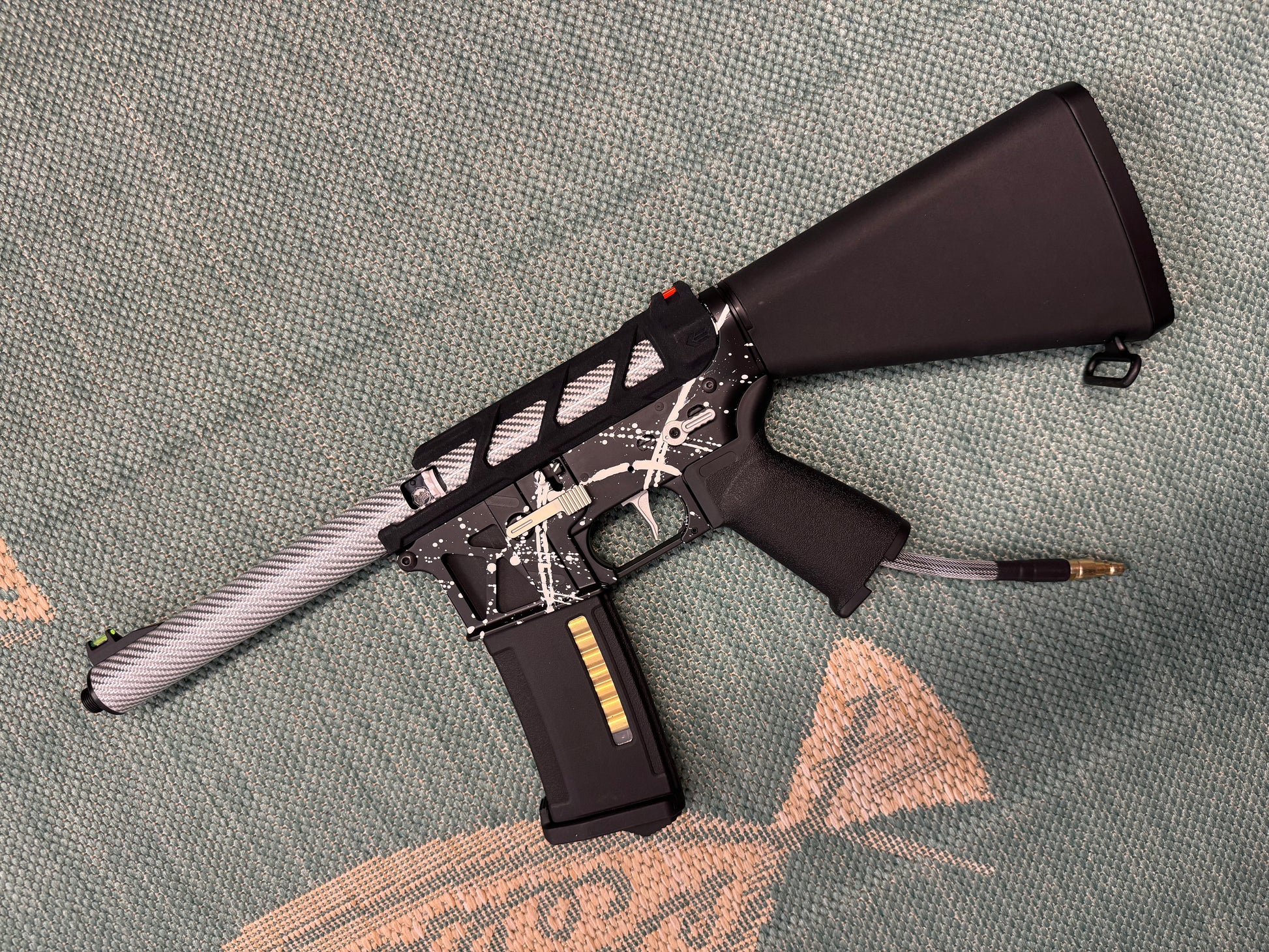 KA Tech MAC Airtac Polarstars F2 AR8 HPA M4 Stuby Type 1 Skeletonized Cerakote Splatter