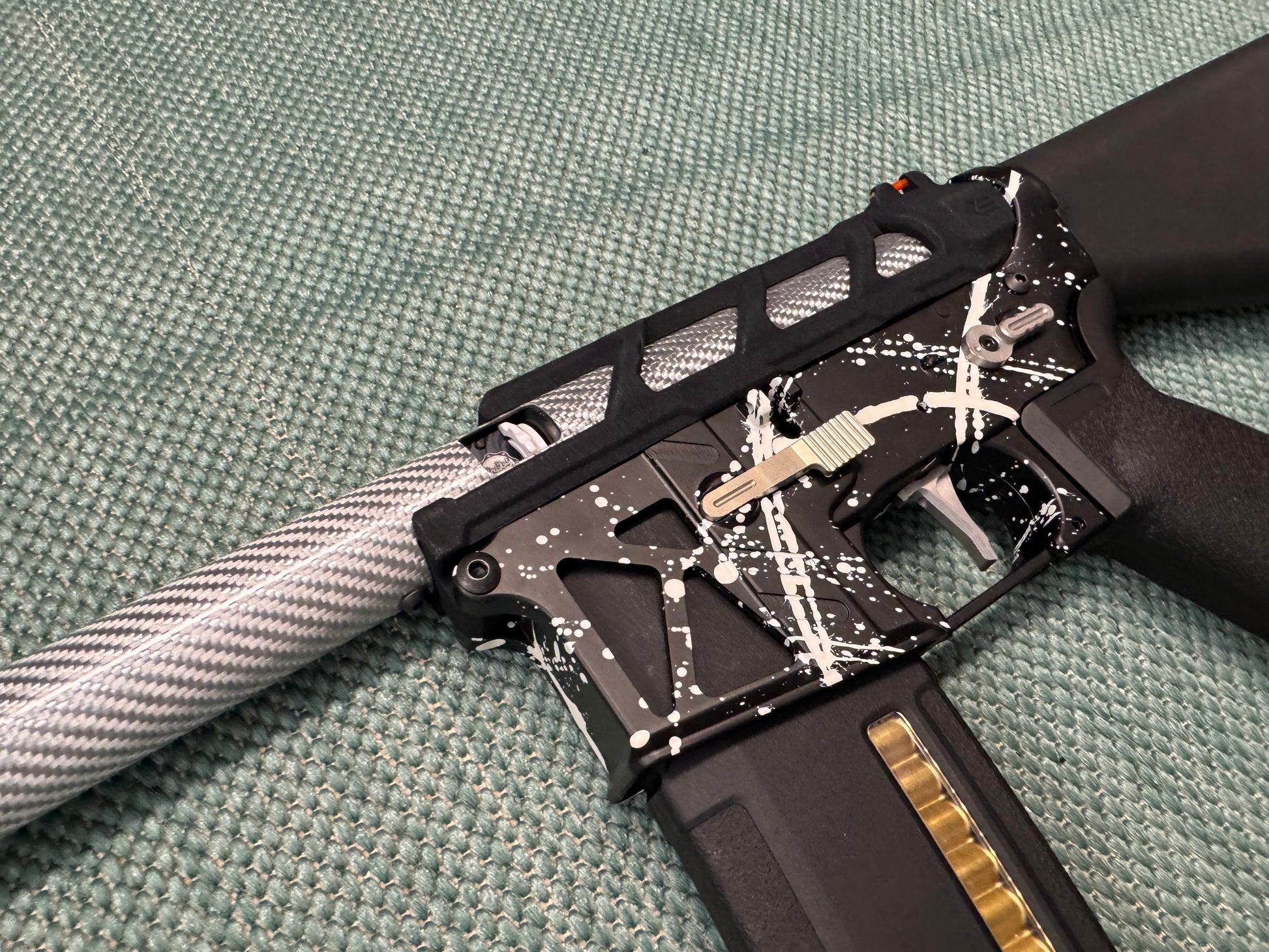 KA Tech MAC Airtac Polarstars F2 AR8 HPA M4 Stuby Type 1 Skeletonized Cerakote Splatter