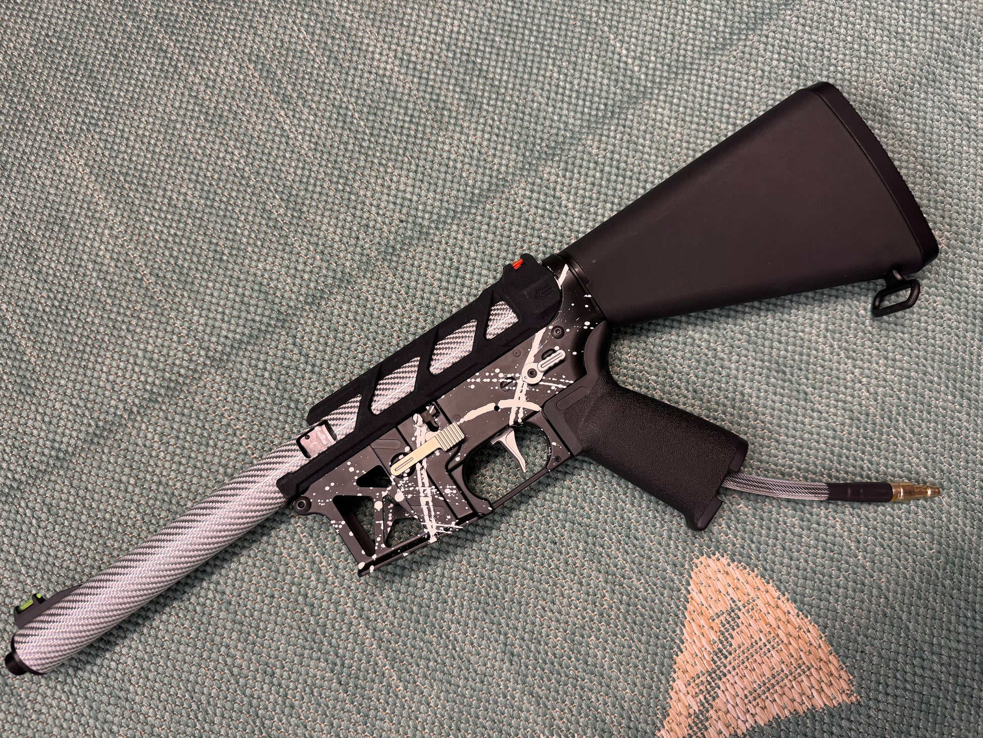 KA Tech MAC Airtac Polarstars F2 AR8 HPA M4 Stuby Type 1 Skeletonized Cerakote Splatter