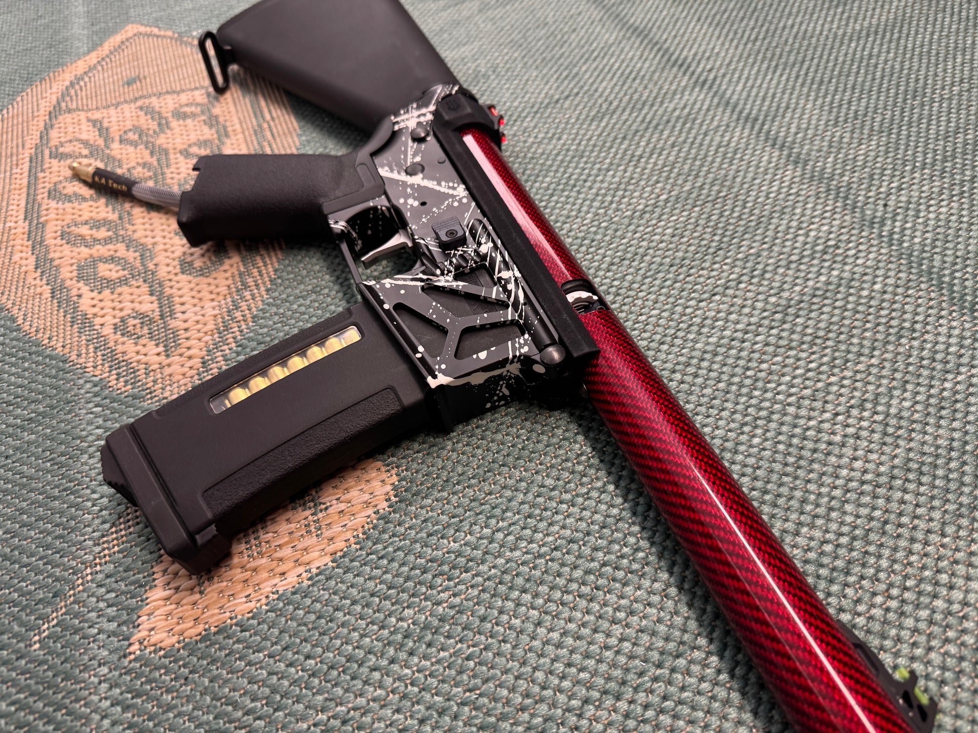 KA Tech MAC Airtac Polarstars F2 AR8 HPA M4 Stuby Type 1 Skeletonized Cerakote Splatter
