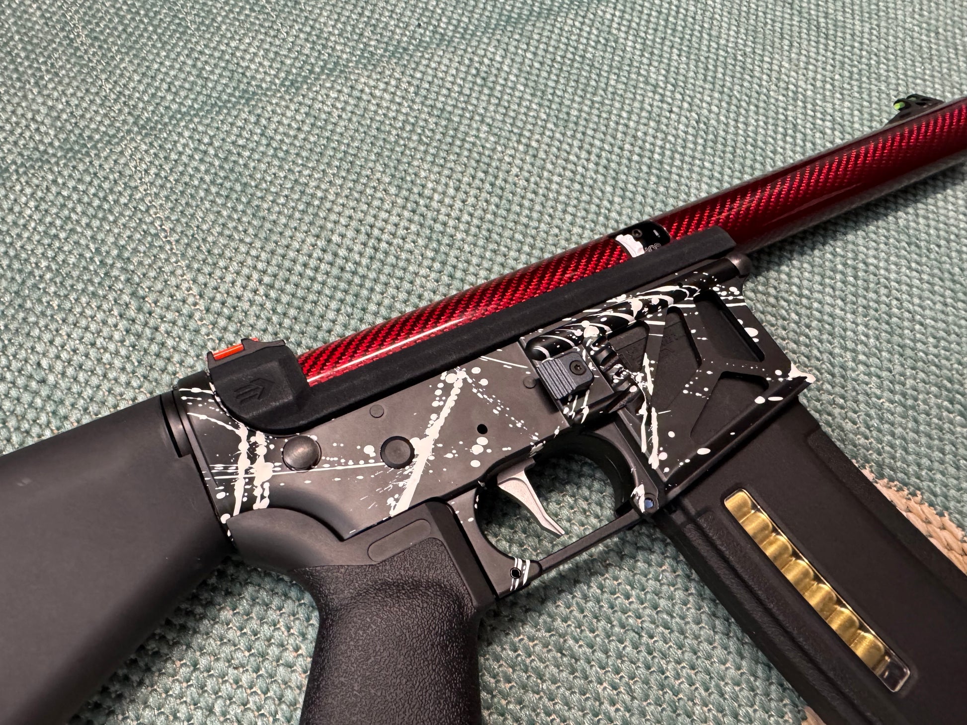 KA Tech MAC Airtac Polarstars F2 AR8 HPA M4 Stuby Type 1 Skeletonized Cerakote Splatter