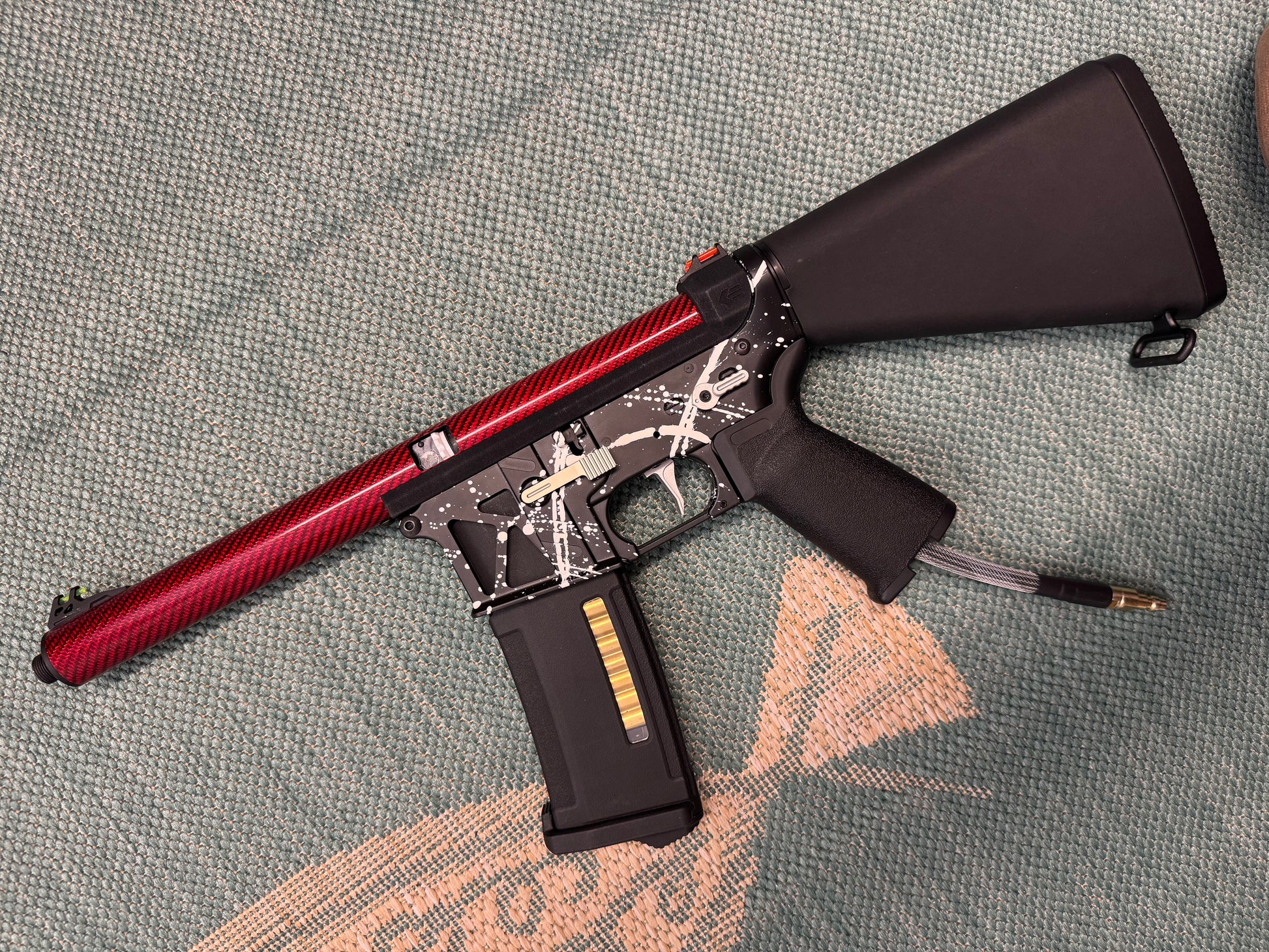 KA Tech MAC Airtac Polarstars F2 AR8 HPA M4 Stuby Type 1 Skeletonized Cerakote Splatter