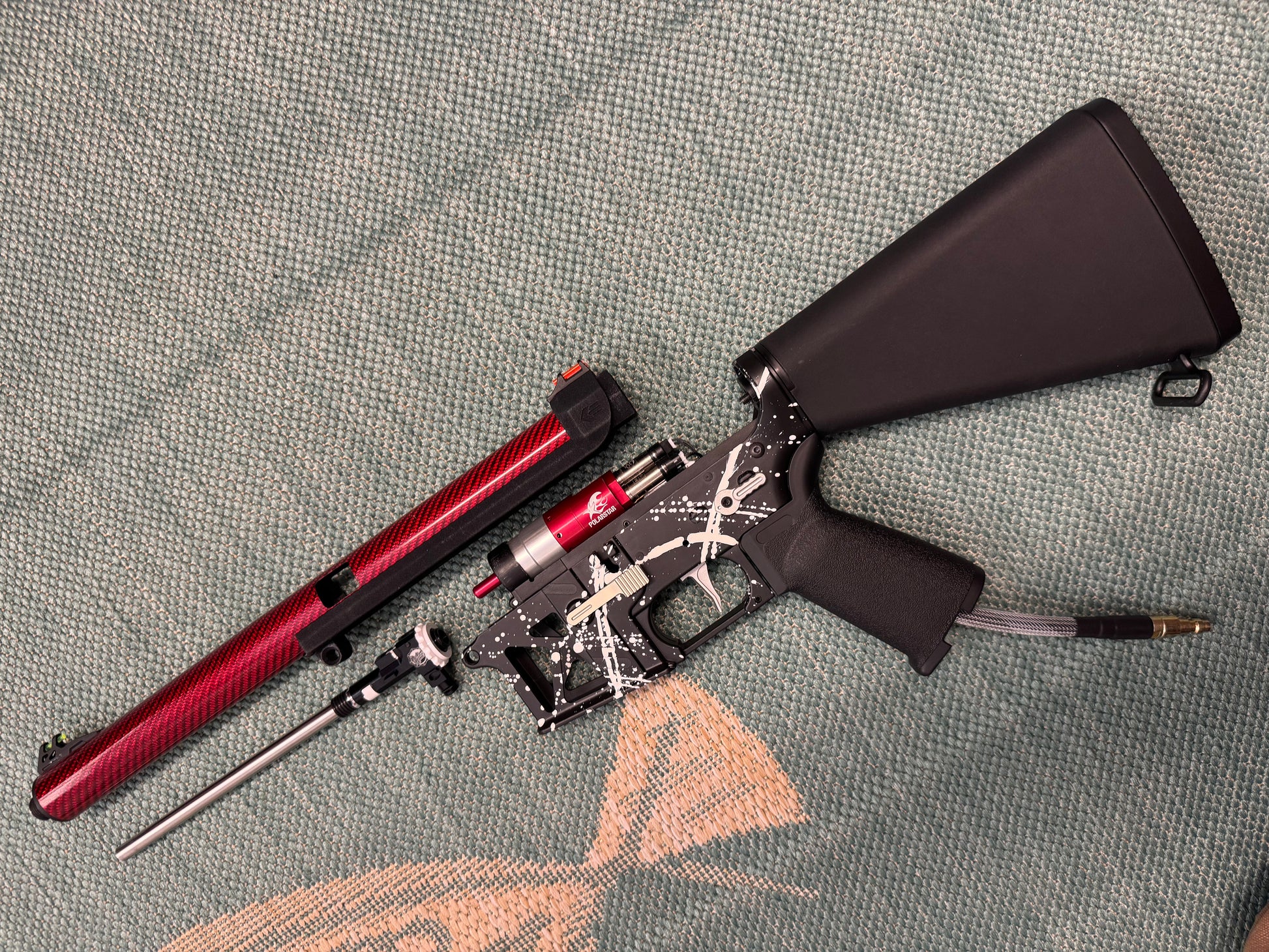 KA Tech MAC Airtac Polarstars F2 AR8 HPA M4 Stuby Type 1 Skeletonized Cerakote Splatter