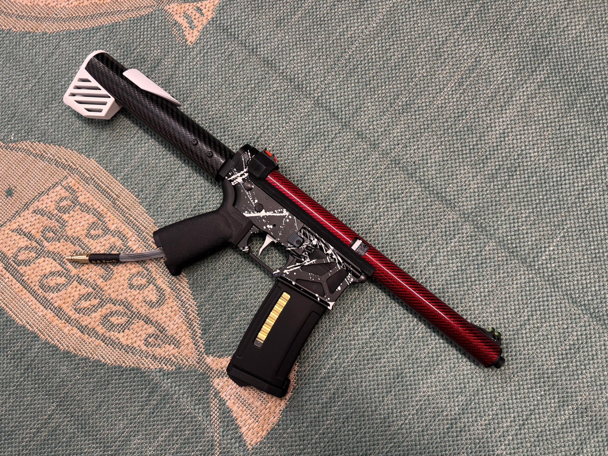 KA Tech MAC Airtac Polarstars F2 AR8 HPA M4 Carbon Type 1 Skeletonized Cerakote Splatter