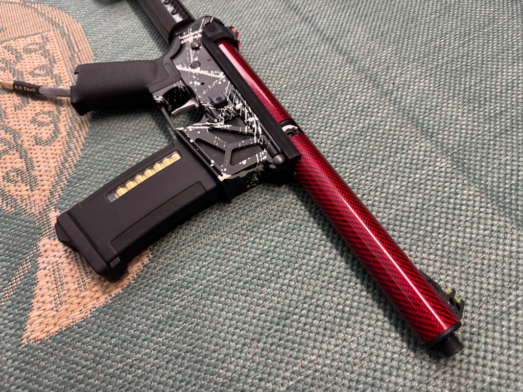 KA Tech MAC Airtac Polarstars F2 AR8 HPA M4 Carbon Type 1 Skeletonized Cerakote Splatter