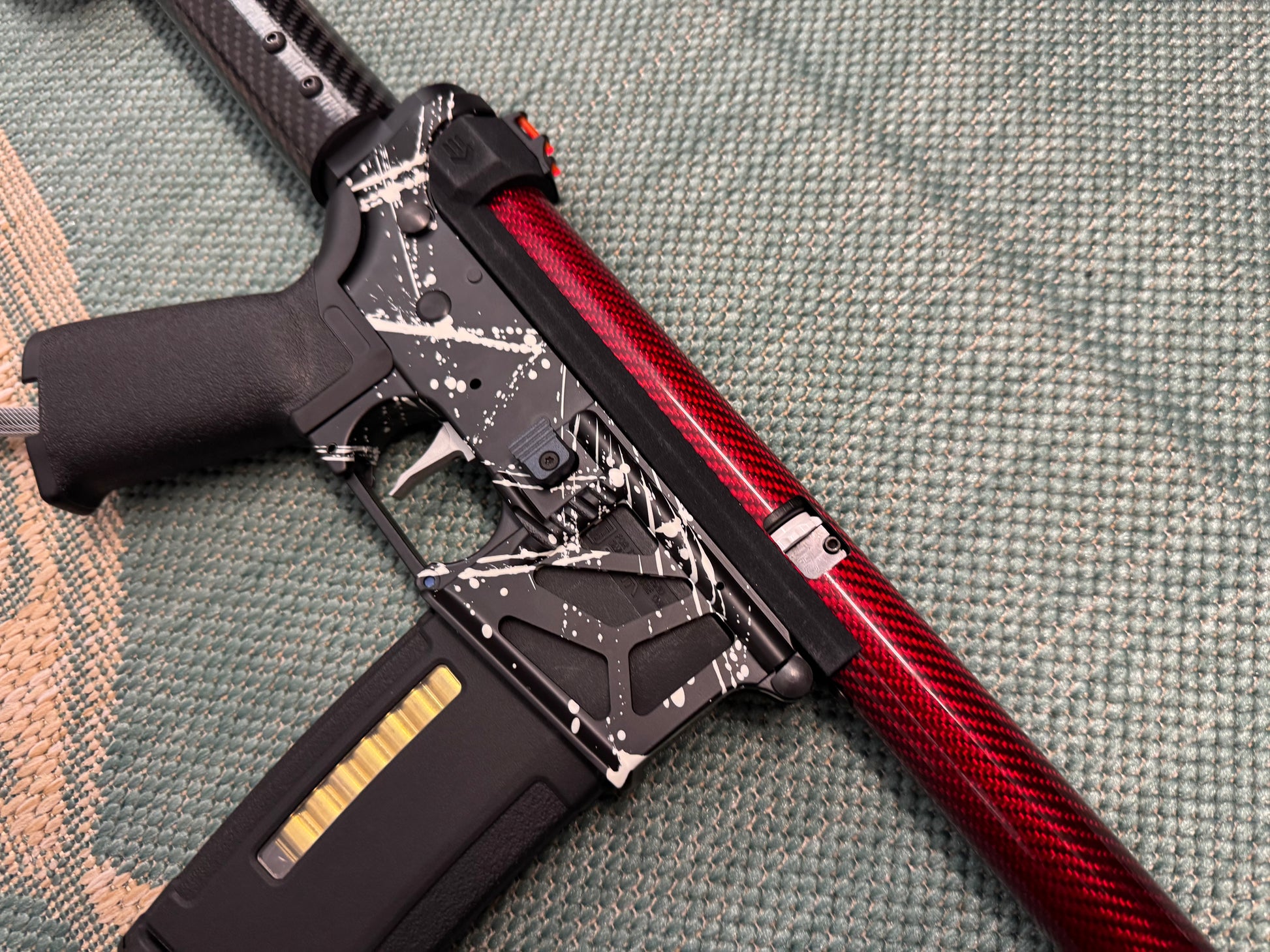 KA Tech MAC Airtac Polarstars F2 AR8 HPA M4 Carbon Type 1 Skeletonized Cerakote Splatter