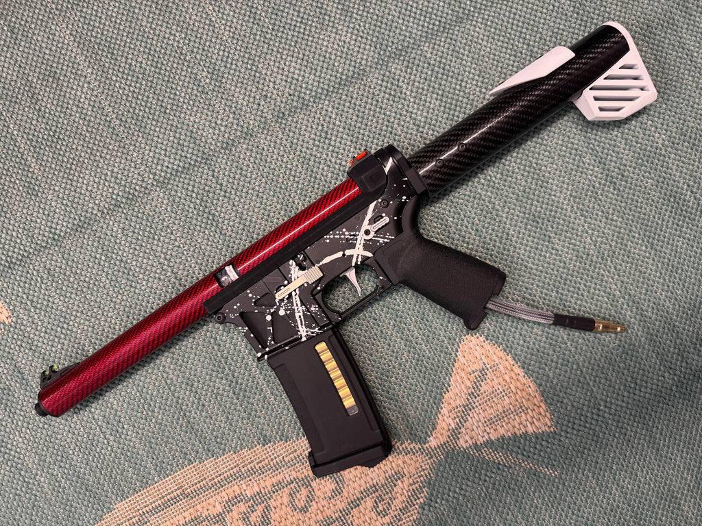 KA Tech MAC Airtac Polarstars F2 AR8 HPA M4 Carbon Type 1 Skeletonized Cerakote Splatter