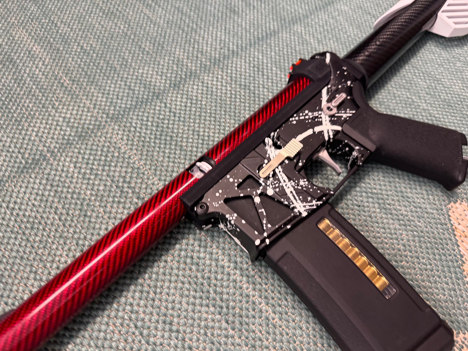 KA Tech MAC Airtac Polarstars F2 AR8 HPA M4 Carbon Type 1 Skeletonized Cerakote Splatter