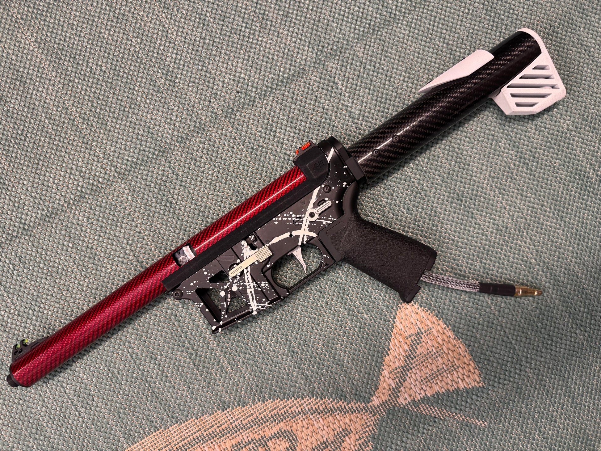 KA Tech MAC Airtac Polarstars F2 AR8 HPA M4 Carbon Type 1 Skeletonized Cerakote Splatter