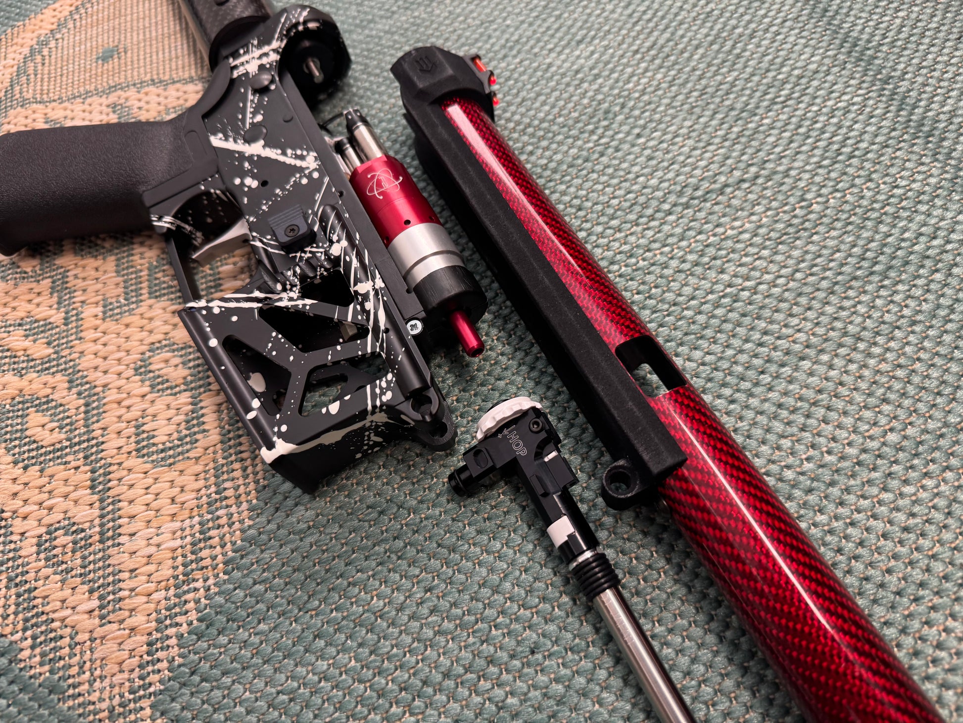 KA Tech MAC Airtac Polarstars F2 AR8 HPA M4 Carbon Type 1 Skeletonized Cerakote Splatter