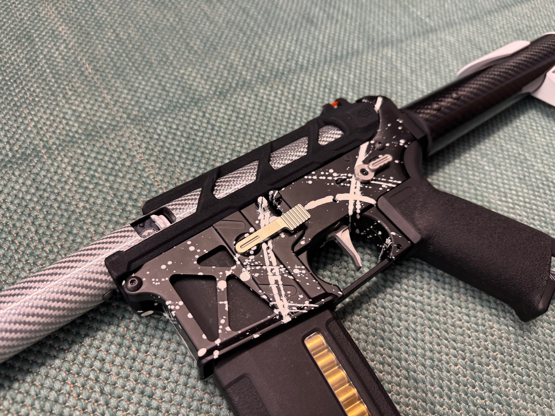 KA Tech MAC Airtac Polarstars F2 AR8 HPA M4 Carbon Type 1 Skeletonized Cerakote Splatter