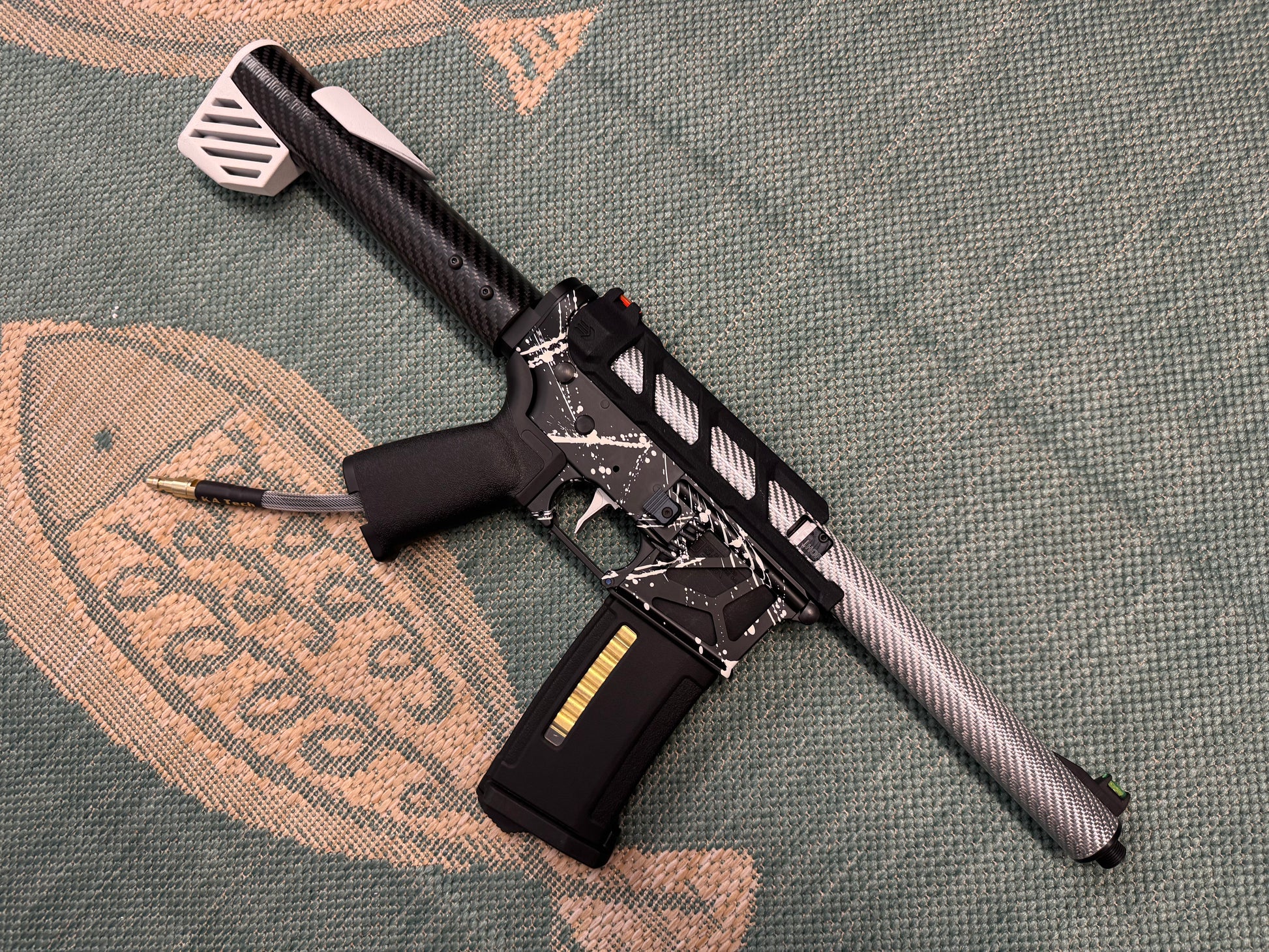 KA Tech MAC Airtac Polarstars F2 AR8 HPA M4 Carbon Type 1 Skeletonized Cerakote Splatter