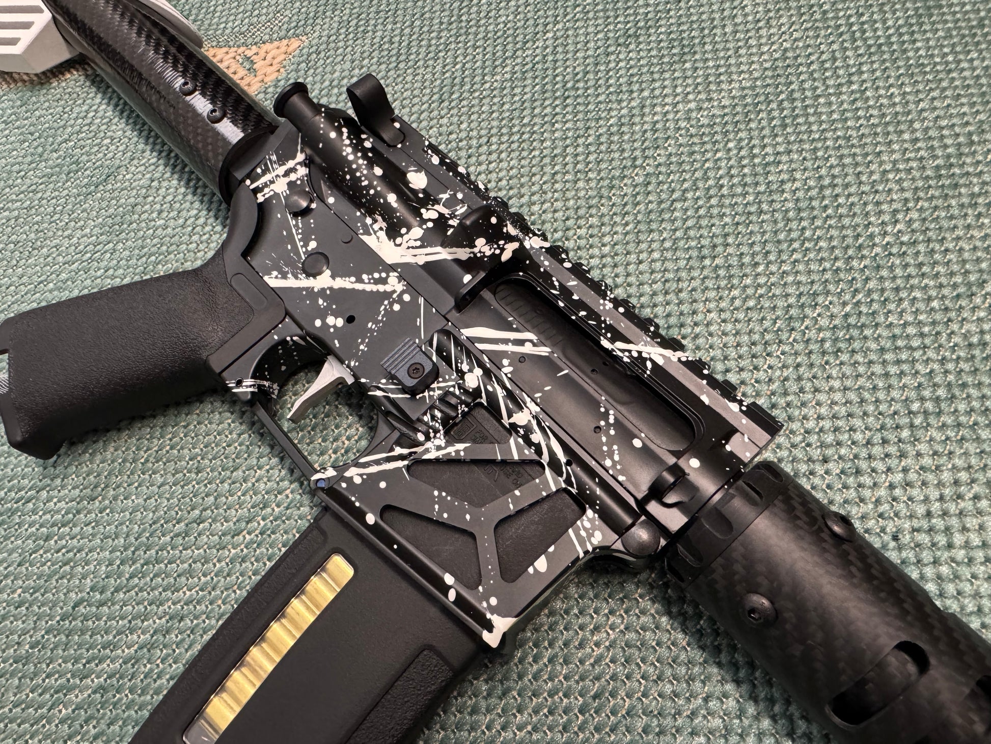 KA Tech MAC Airtac Polarstars F2 AR8 HPA M4 Carbon Type 1 Skeletonized Cerakote Splatter