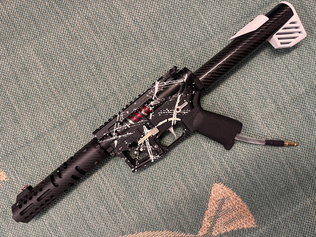 KA Tech MAC Airtac Polarstars F2 AR8 HPA M4 Carbon Type 1 Skeletonized Cerakote Splatter