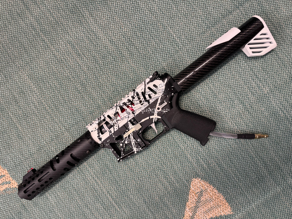 KA Tech MAC Airtac Polarstars F2 AR8 HPA M4 Carbon Type 1 Skeletonized Cerakote Splatter
