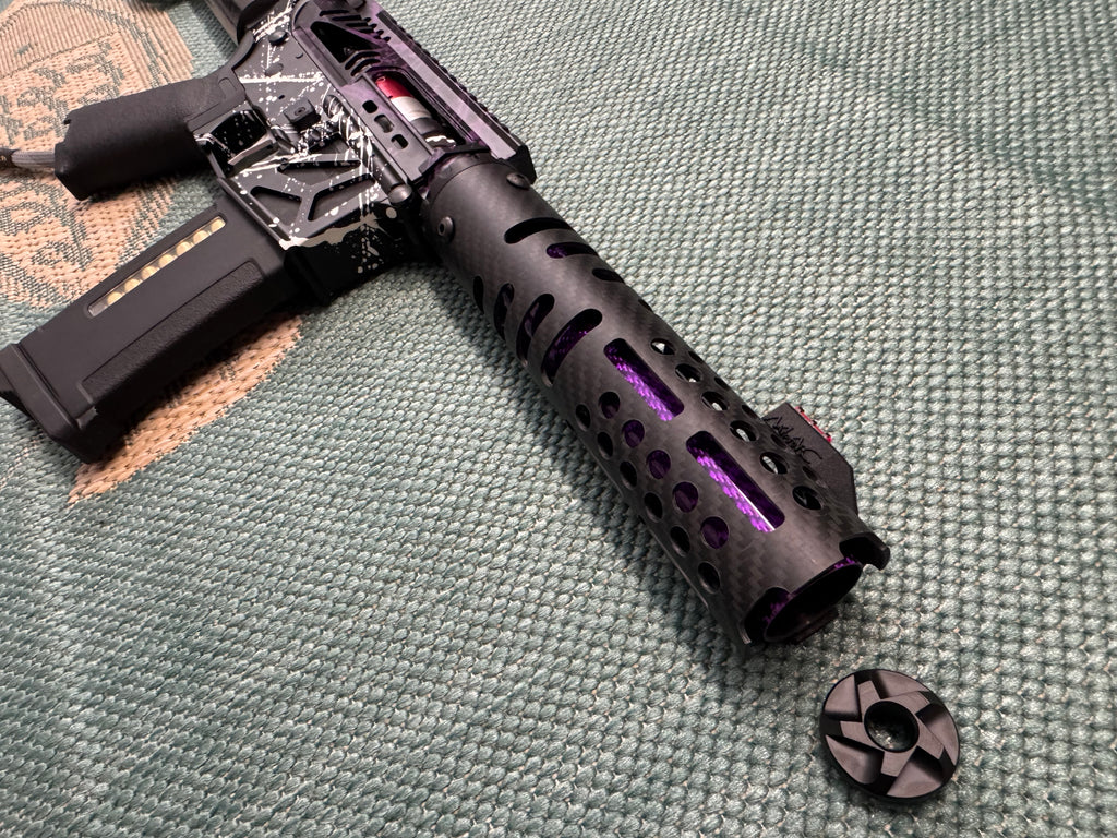 KA Tech MAC Airtac Polarstars F2 AR8 HPA M4 Carbon Type 1 Skeletonized Cerakote Splatter