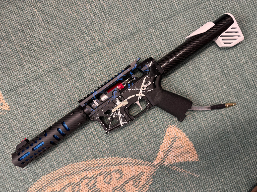 KA Tech MAC Airtac Polarstars F2 AR8 HPA M4 Carbon Type 1 Skeletonized Cerakote Splatter