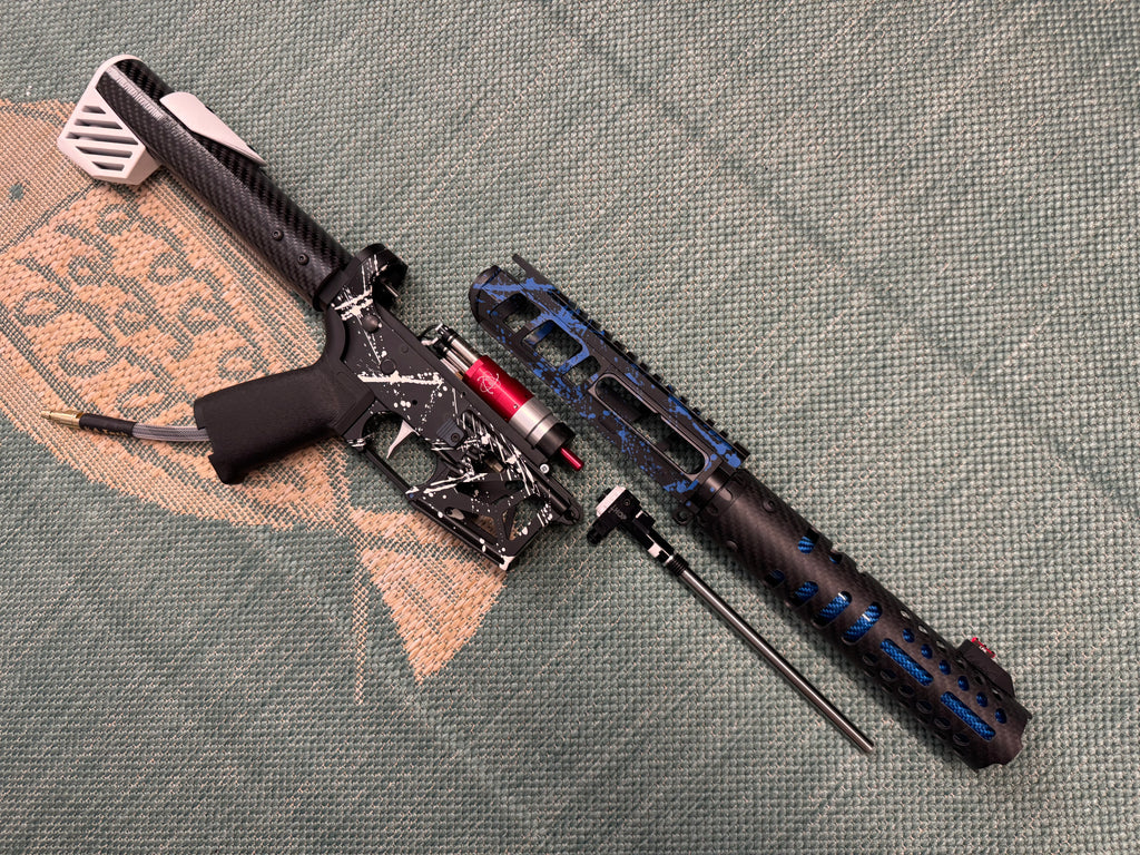 KA Tech MAC Airtac Polarstars F2 AR8 HPA M4 Carbon Type 1 Skeletonized Cerakote Splatter