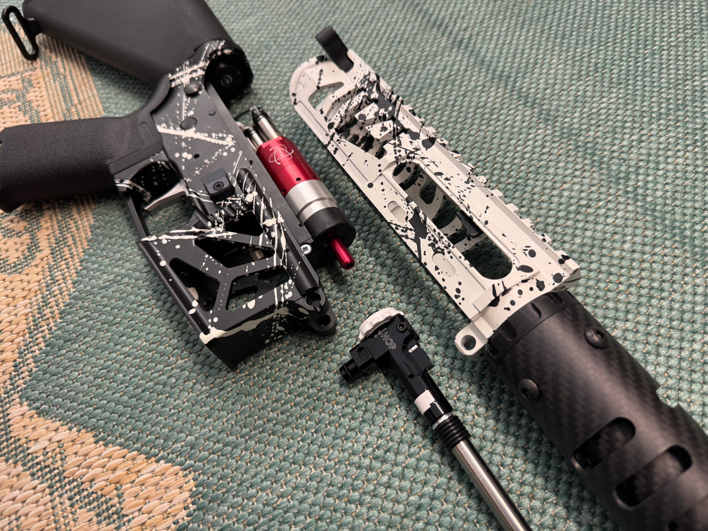 KA Tech MAC Airtac Polarstars F2 AR8 HPA M4 Stuby Type 1 Skeletonized Cerakote Splatter