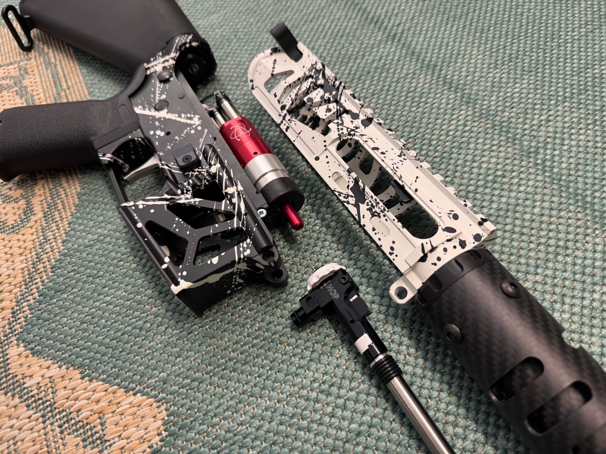 KA Tech MAC Airtac Polarstars F2 AR8 HPA M4 Stuby Type 1 Skeletonized Cerakote Splatter