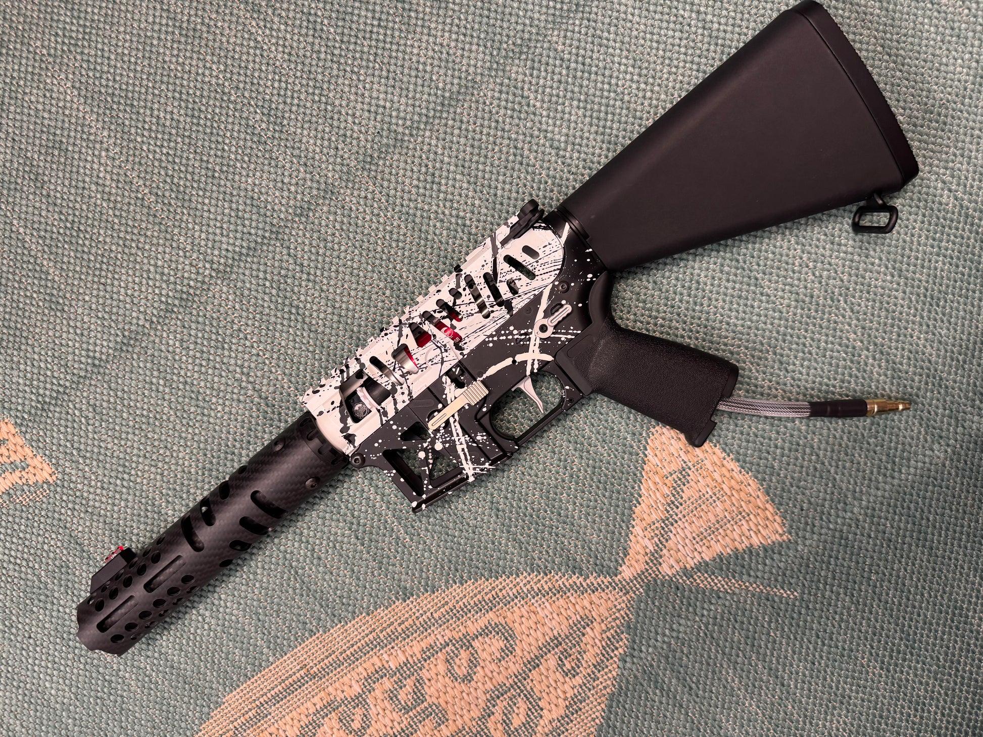KA Tech MAC Airtac Polarstars F2 AR8 HPA M4 Stuby Type 1 Skeletonized Cerakote Splatter