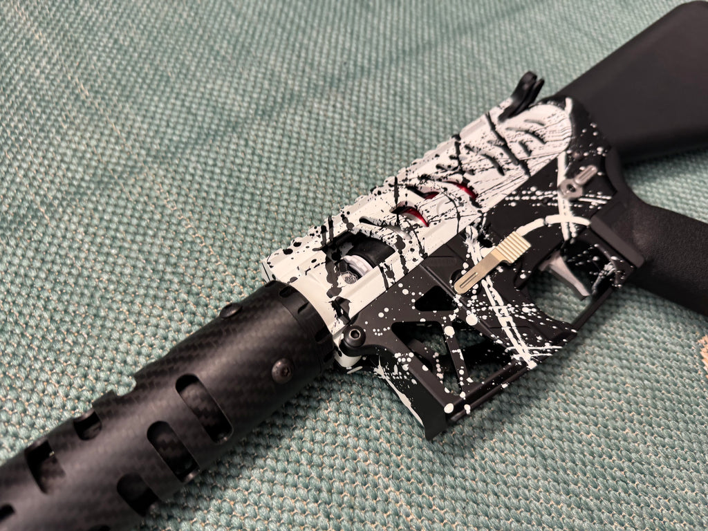 KA Tech MAC Airtac Polarstars F2 AR8 HPA M4 Stuby Type 1 Skeletonized Cerakote Splatter