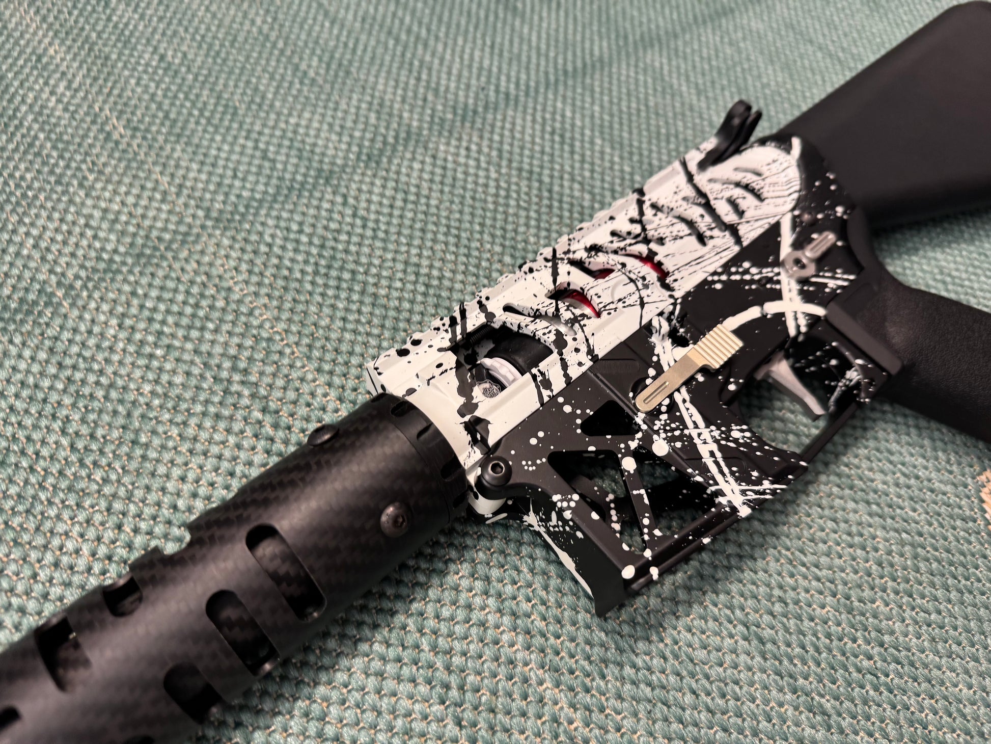 KA Tech MAC Airtac Polarstars F2 AR8 HPA M4 Stuby Type 1 Skeletonized Cerakote Splatter