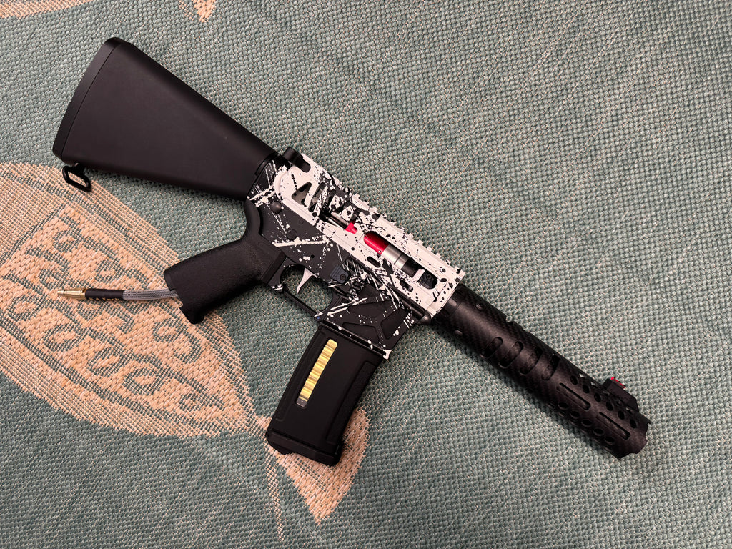 KA Tech MAC Airtac Polarstars F2 AR8 HPA M4 Stuby Type 1 Skeletonized Cerakote Splatter