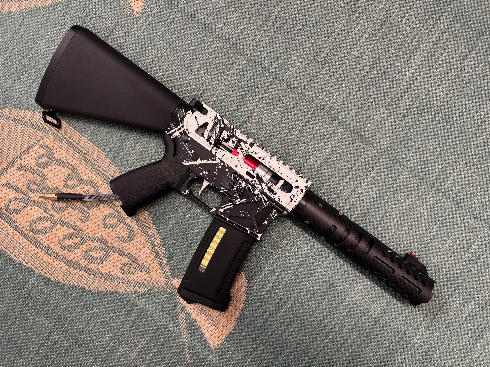 KA Tech MAC Airtac Polarstars F2 AR8 HPA M4 Stuby Type 1 Skeletonized Cerakote Splatter