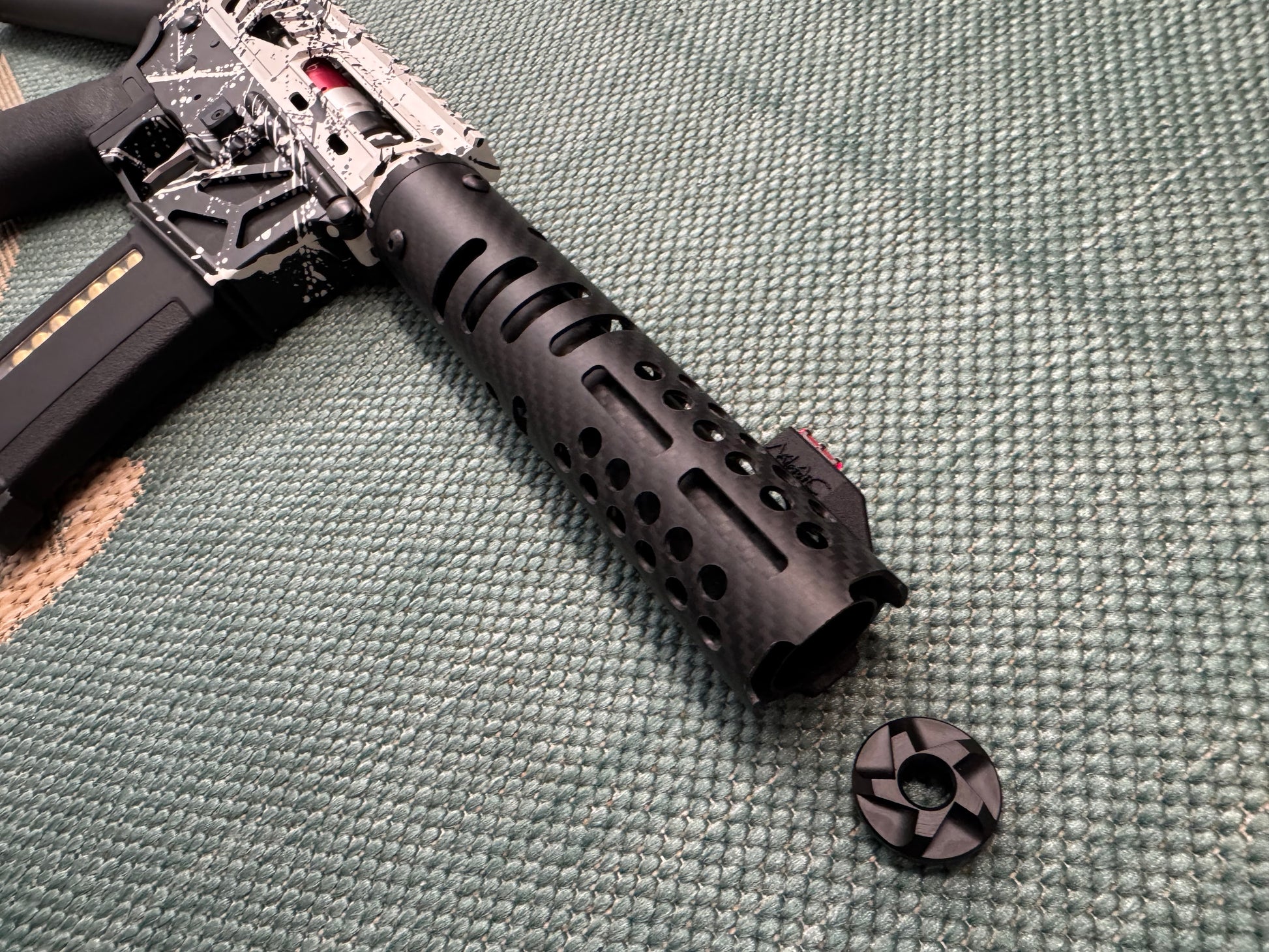 KA Tech MAC Airtac Polarstars F2 AR8 HPA M4 Stuby Type 1 Skeletonized Cerakote Splatter