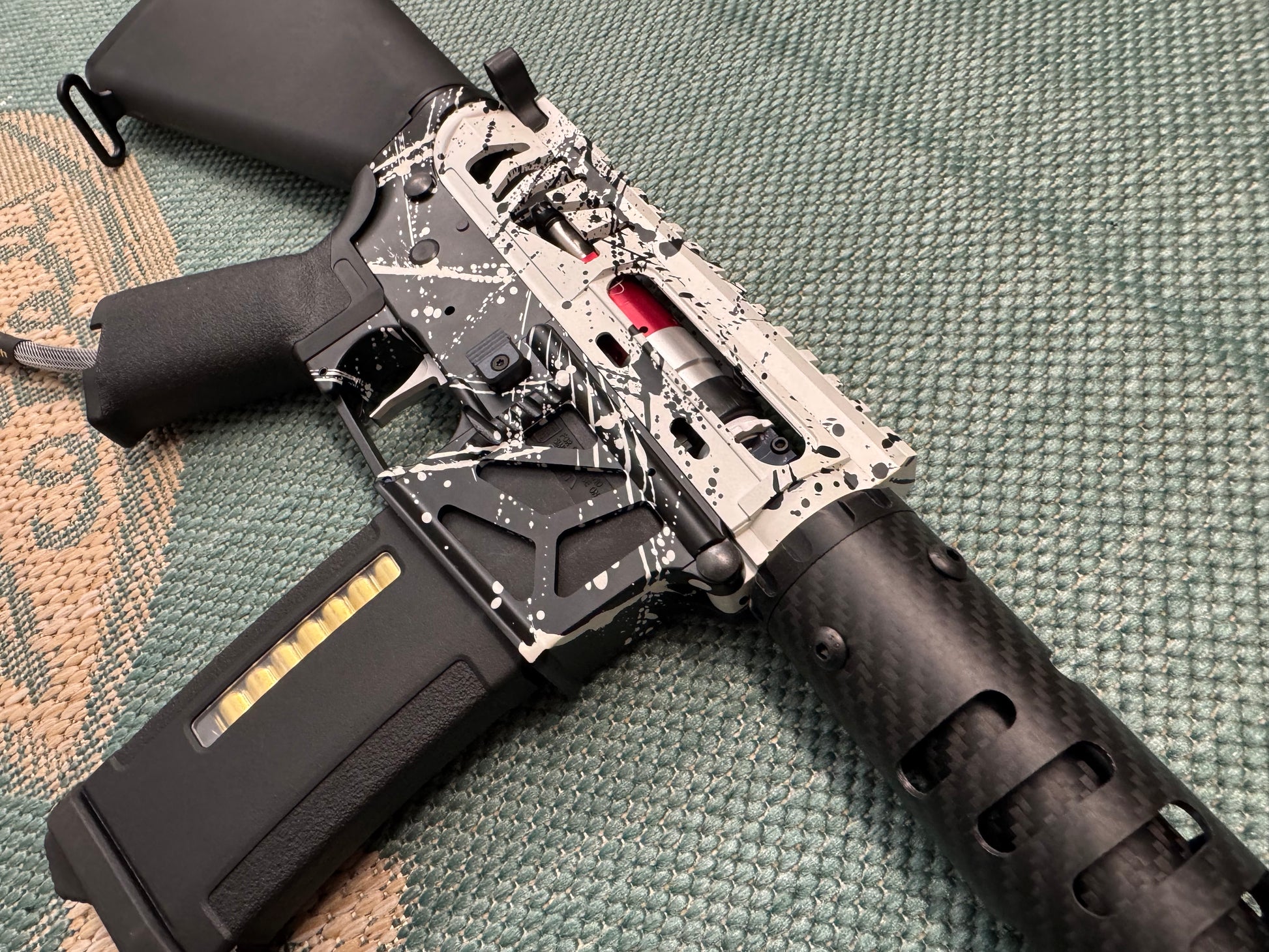 KA Tech MAC Airtac Polarstars F2 AR8 HPA M4 Stuby Type 1 Skeletonized Cerakote Splatter