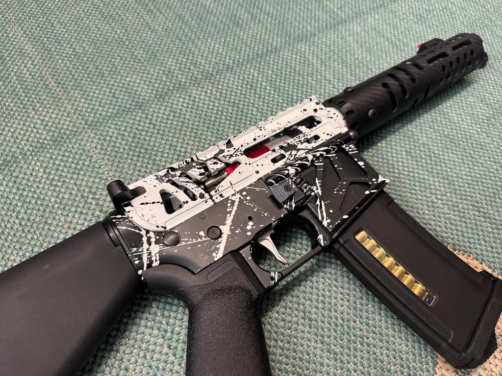 KA Tech MAC Airtac Polarstars F2 AR8 HPA M4 Stuby Type 1 Skeletonized Cerakote Splatter