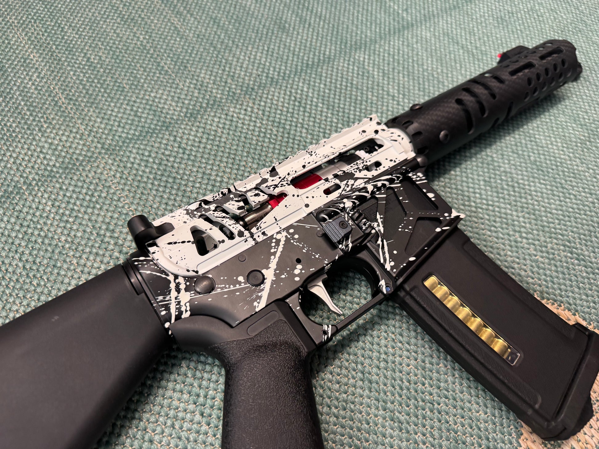 KA Tech MAC Airtac Polarstars F2 AR8 HPA M4 Stuby Type 1 Skeletonized Cerakote Splatter