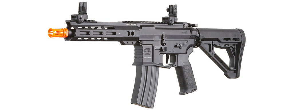 Lancer Tactical Gen 4 Predator 8" CQB AEG w/ Nebula II ETU (Black) - KA Tech Airsoft - 