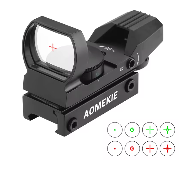 Red Green Dot 4 Reticles Reflex Sight Tactical with 20mm Mount Rail