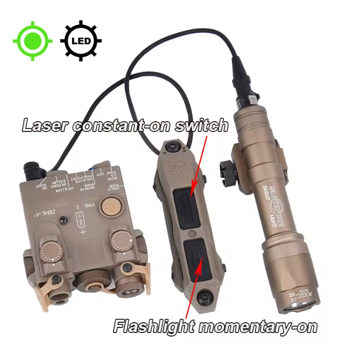 DBALL & SureFire Red Green Blue IR Laser Flashlight