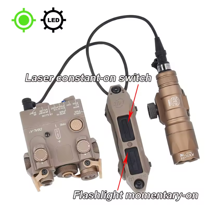 DBALL & SureFire Red Green Blue IR Laser Flashlight